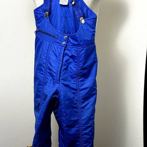Head Blue Women's Ski Bibs Sz S-M Nylon Snow Pants Adjustable Strap Snowsuit VTG - Picture 2 of 16
